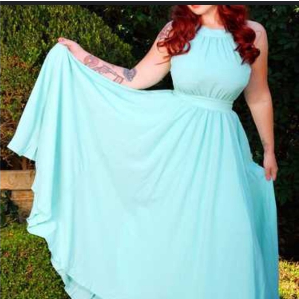 NWT Pinup Couture Greek goddess flowy maxi dress retro romantic